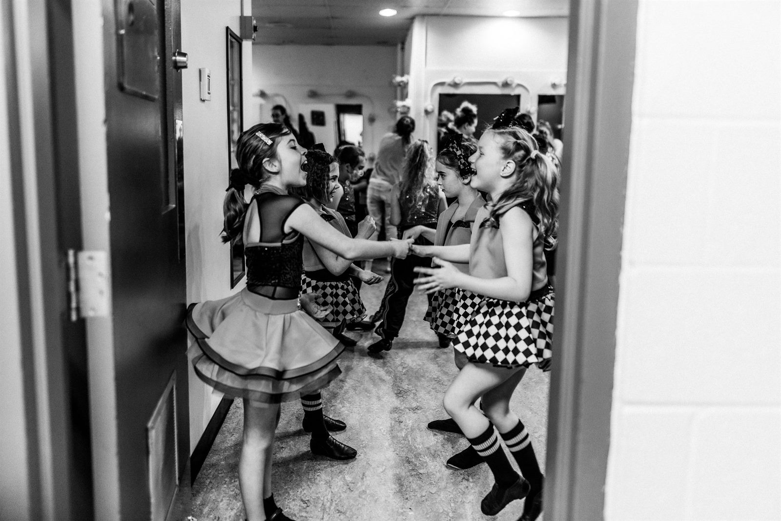 Students backstage at Warmland Dance